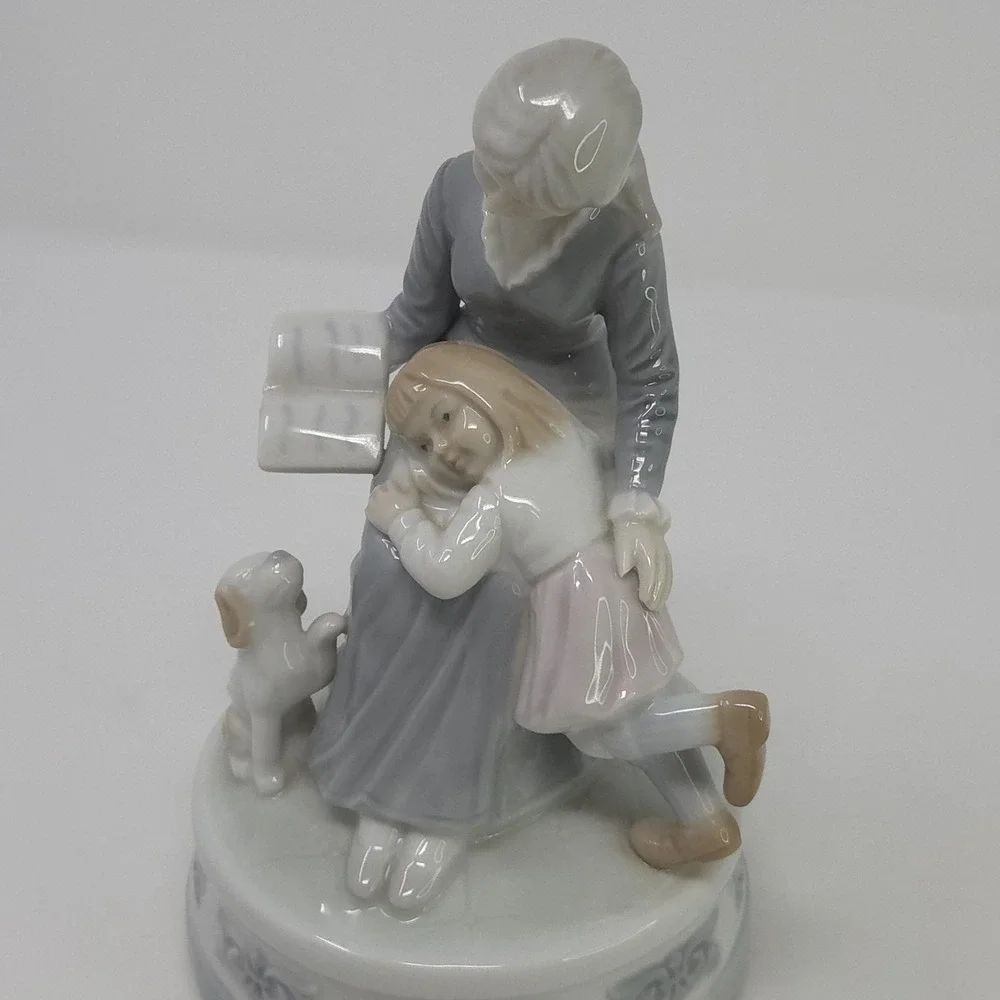 Valencia Collection‎ Porcelain Mother Child Music Box 7.5